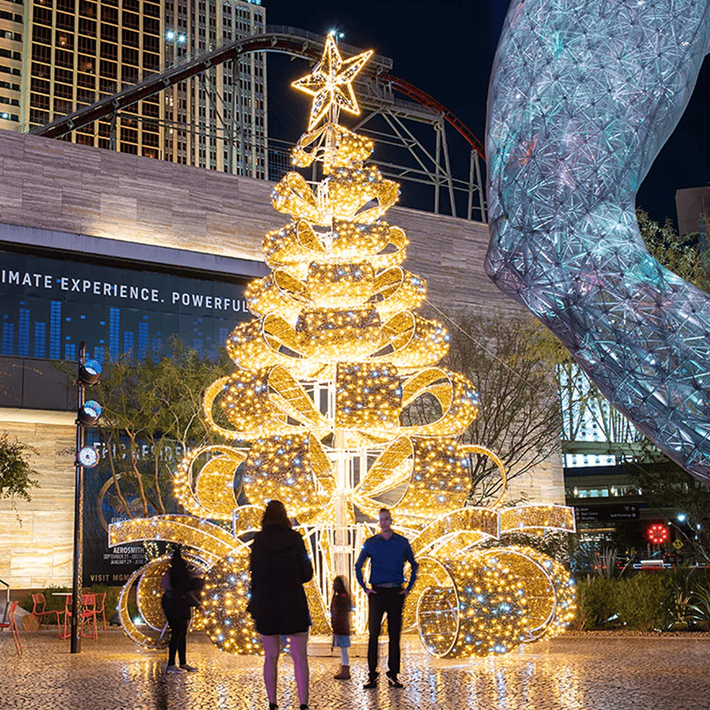 Giant Commercial Outdoor Ribbon Motif Christmas