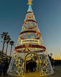 Professional 6M(20FT) / 10M(33FT) / 15M(50FT Giant Outdoor LED Christmas Tree: Customizable Walk-through Frame Motif Tree for Commercial Plaza & Malls