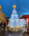 Giant Multi-Tiered LED Mesh Christmas Tree - 6M(20FT) / 10M(33FT) / 15M(50FT) & Custom Sizes