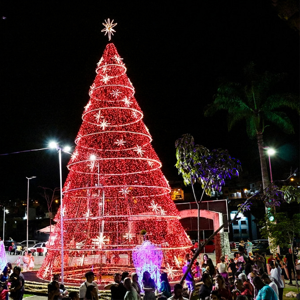 Commercial Giant Red Spiral LED Christmas Tree