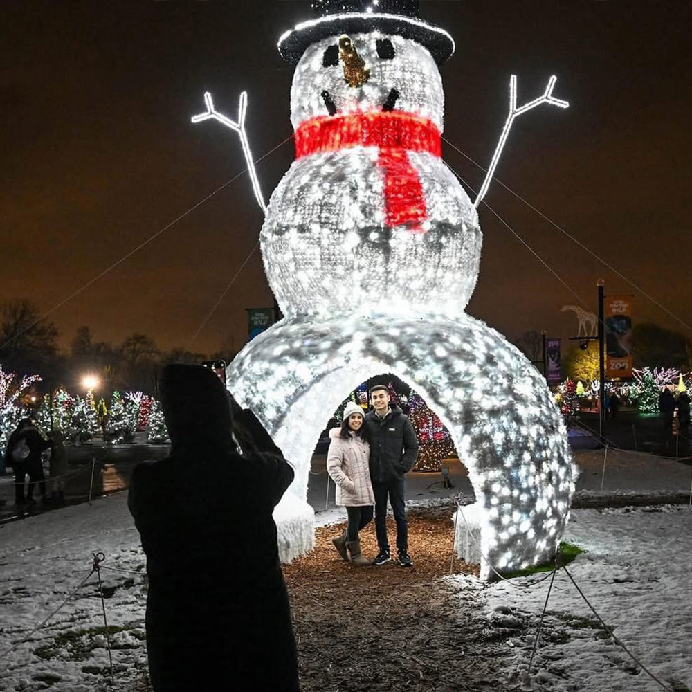 Giant Commercial Walk-through LED Snowman Sculpture