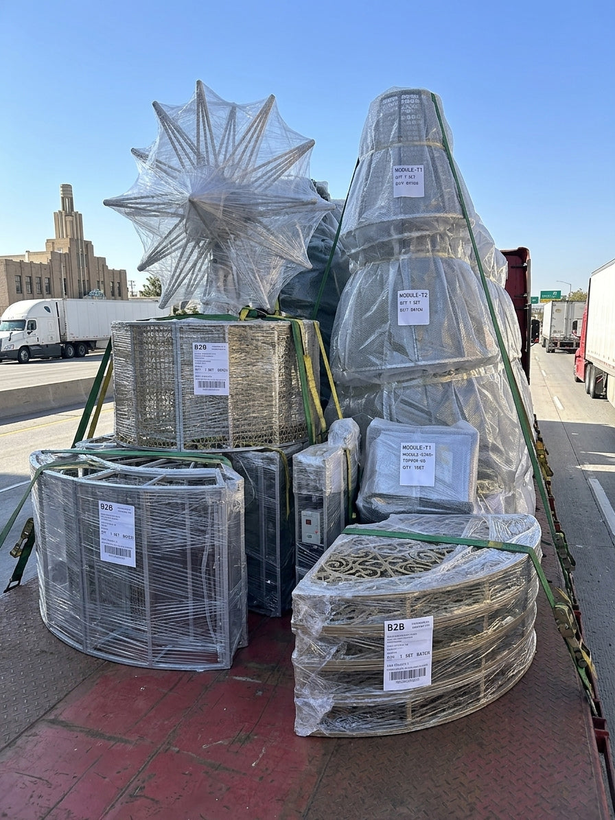 Giant Multi-Tiered LED Mesh Christmas Tree - 6M(20FT) / 10M(33FT) / 15M(50FT) & Custom Sizes