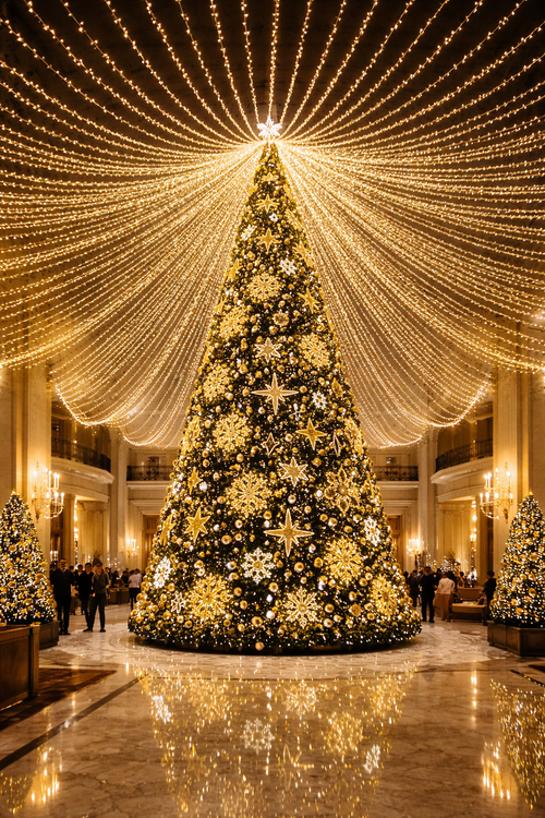 6m / 20ft, 10m / 33ft, 15m / 50ft Outdoor LED Christmas Tree – Custom Sizes Available, Modular Holiday Display