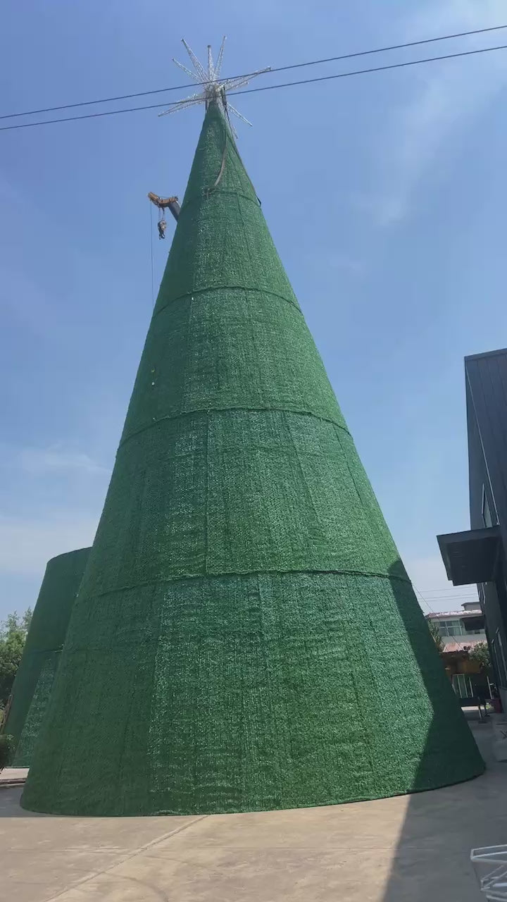 Giant Outdoor Commercial Christmas Tree with LED Motifs - 6M(20FT) / 10M(33FT) / 15M(50FT & Custom Sizes